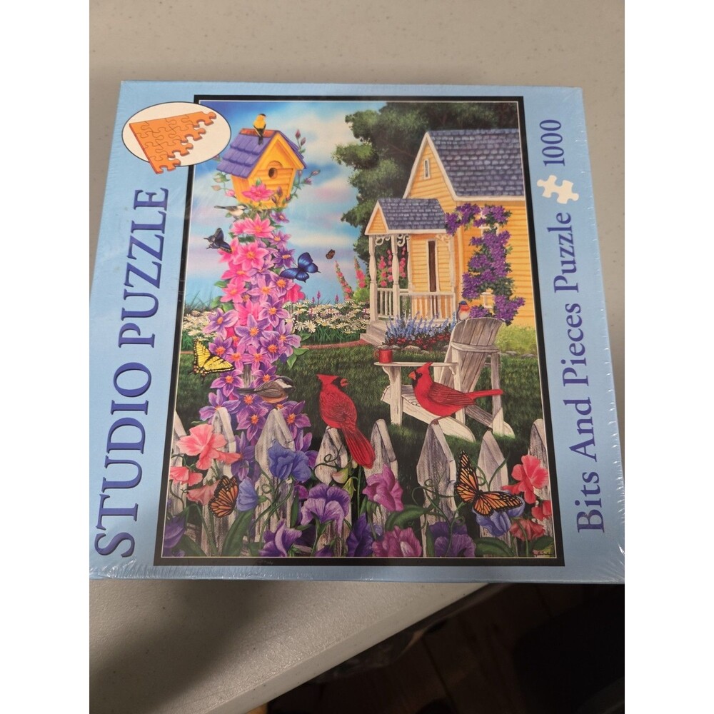 Bits & Pieces Sweet Pea Cottage Mary Lou Troutman 1000 Piece Jigsaw Puzzle B12